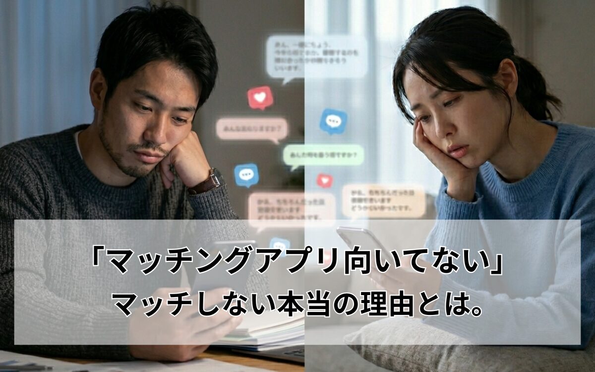 マッチングアプリに疲れた姿